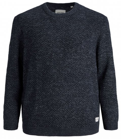 Jack & Jones JCOBRANDON Knit Navy Blazer - Trøjer og hættetrøjer - Trøjer og Hættetrøjer i store størrelser - 2XL-14XL