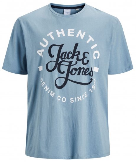 Jack & Jones JJMOON T-shirt Faded Denim - T-shirts - T-shirts i store størrelser - 2XL-14XL