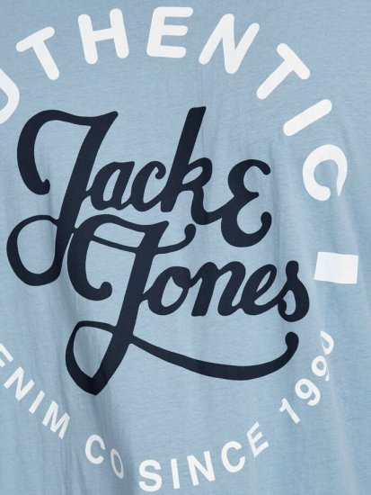 Jack & Jones JJMOON T-shirt Faded Denim - T-shirts - T-shirts i store størrelser - 2XL-14XL