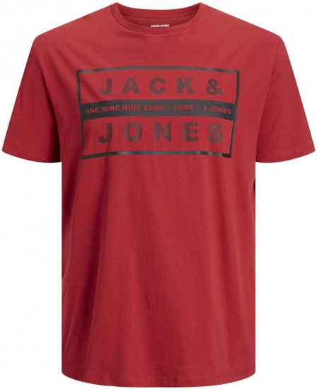 Jack & Jones JJSTORM TEE Red - T-shirts - T-shirts i store størrelser - 2XL-14XL