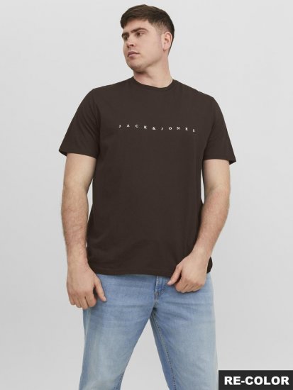 Jack & Jones STAR T-shirt Brown - T-shirts - T-shirts i store størrelser - 2XL-14XL