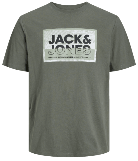 Jack & Jones JCOLOGAN T-Shirt Agave Green - T-shirts - T-shirts i store størrelser - 2XL-14XL