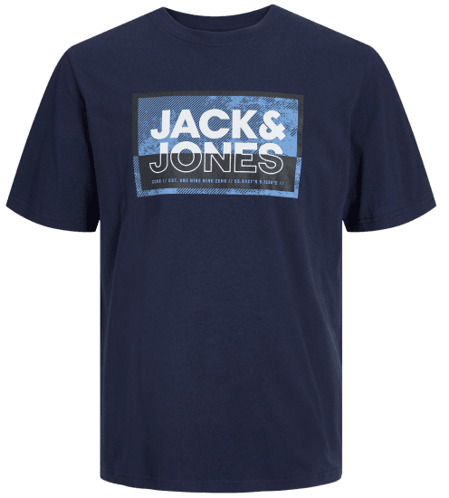 Jack & Jones JCOLOGAN T-Shirt Navy Blazer - T-shirts - T-shirts i store størrelser - 2XL-14XL