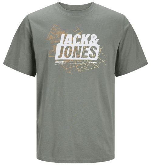 Jack & Jones JCOMAP LOGO T-Shirt Agave Green - T-shirts - T-shirts i store størrelser - 2XL-14XL