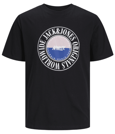 Jack & Jones JORCOBIN T-Shirt Black - T-shirts - T-shirts i store størrelser - 2XL-14XL