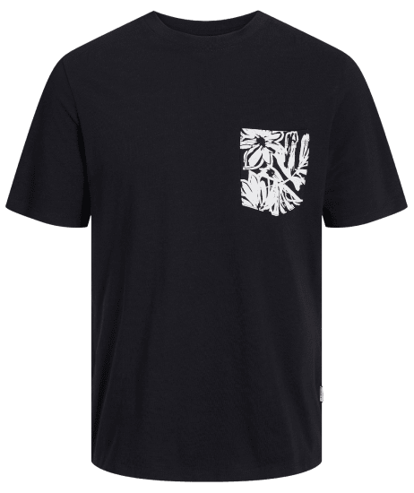 Jack & Jones JORLAFAYETTE POCKET T-Shirt Black - T-shirts - T-shirts i store størrelser - 2XL-14XL