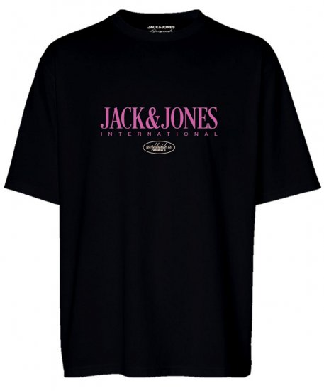 Jack & Jones JORLUCCA T-Shirt Black - T-shirts - T-shirts i store størrelser - 2XL-14XL