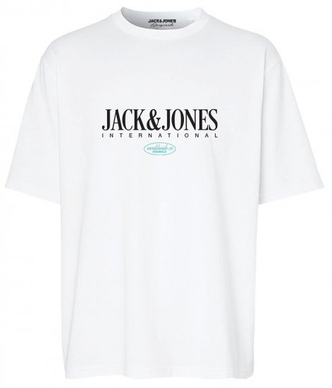 Jack & Jones JORLUCCA T-Shirt Bright White - T-shirts - T-shirts i store størrelser - 2XL-14XL