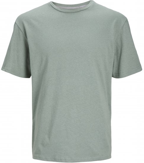 Jack & Jones JPRCC SOFT Linen Blend T-Shirt Lily Pad - T-shirts - T-shirts i store størrelser - 2XL-14XL