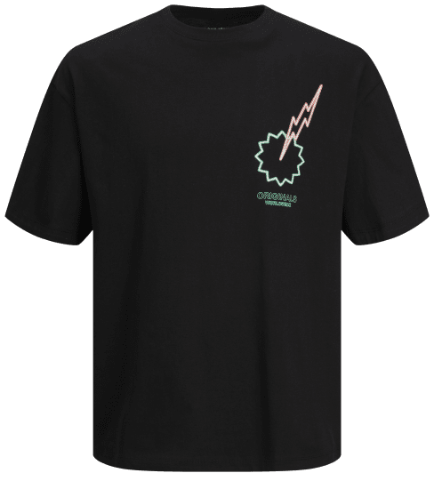 Jack & Jones JORVIVID T-Shirt Black - T-shirts - T-shirts i store størrelser - 2XL-14XL