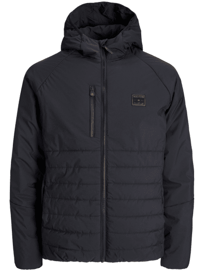 Jack & Jones Finn Hybrid Jacket Black - Jakker - Jakker i store størrelser, 2XL- 12XL