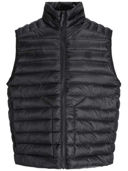 Jack & Jones Prime Light Puffer Gilet Vest Black - Veste - Veste i store størrelser
