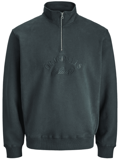 Jack & Jones Bleecker Branding High Neck Sweatshirt Forest River - Trøjer og hættetrøjer - Trøjer og Hættetrøjer i store størrelser - 2XL-14XL