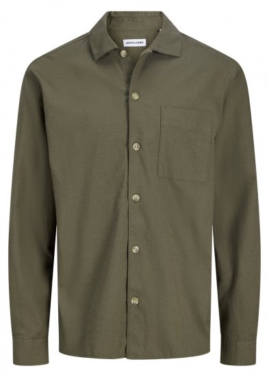 Jack & Jones Tristan Overshirt khaki - Skjorter - Skjorter til store mænd 2XL- 8XL