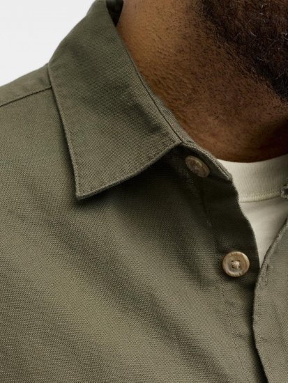 Jack & Jones Tristan Overshirt khaki - Skjorter - Skjorter til store mænd 2XL- 8XL