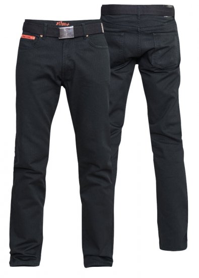 Duke Mario Bedford cord-bukser Sort - Jeans og bukser - Herrejeans og bukser i store størrelser W40-W70