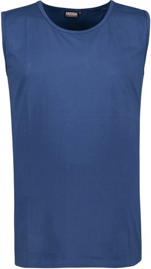 Adamo Rod Comfort Fit Tank Top Denim Blue - T-shirts - T-shirts i store størrelser - 2XL-14XL