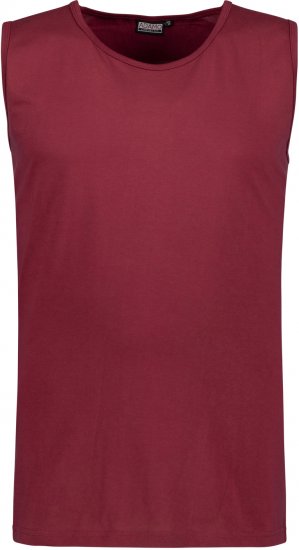Adamo Rod Comfort Fit Tank Top Wine - T-shirts - T-shirts i store størrelser - 2XL-14XL