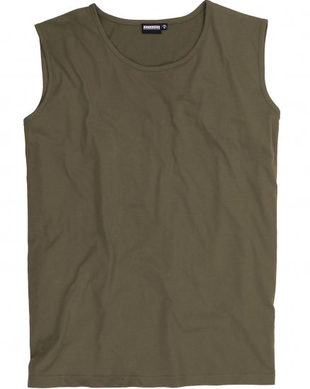 Adamo Rod Comfort Fit Tank Top Khaki - T-shirts - T-shirts i store størrelser - 2XL-14XL