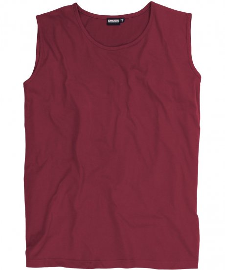 Adamo Rod Comfort Fit Tank Top Wine - T-shirts - T-shirts i store størrelser - 2XL-14XL