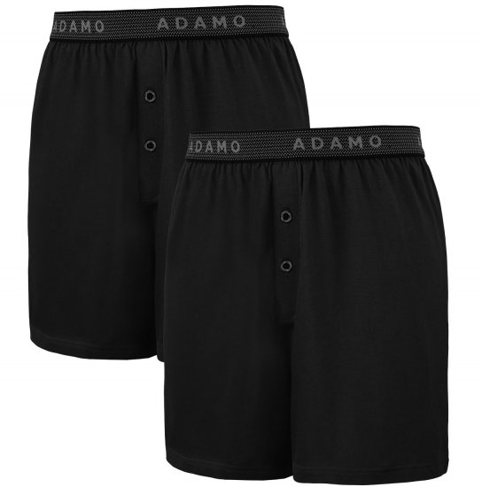 Adamo Jonas Boxershorts Black 2-pack - Undertøj og badetøj - Badetøj og Undertøj i store størrelser 