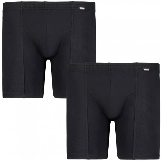Adamo Jim Boxer shorts 2-pack Black - Undertøj og badetøj - Badetøj og Undertøj i store størrelser 
