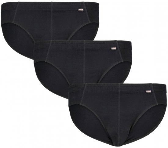 Adamo Ian Briefs 3-pack Black - Undertøj og Badetøj - Badetøj og Undertøj i store størrelser 