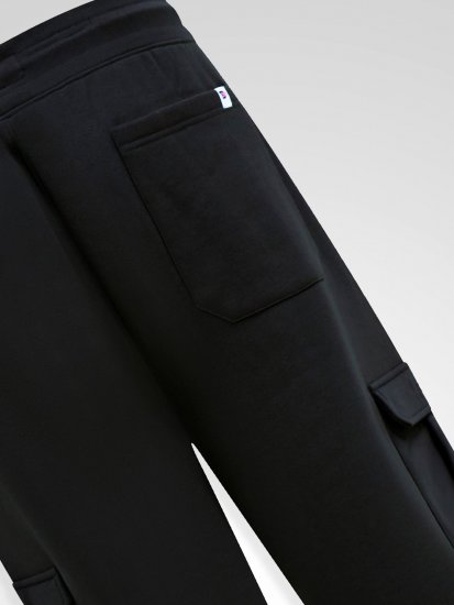 D555 Dexter 1 Cargo Jogger With Bear Embroidery TALL Sort - TALL joggingbukser - TALL sweatpants med ekstra længde