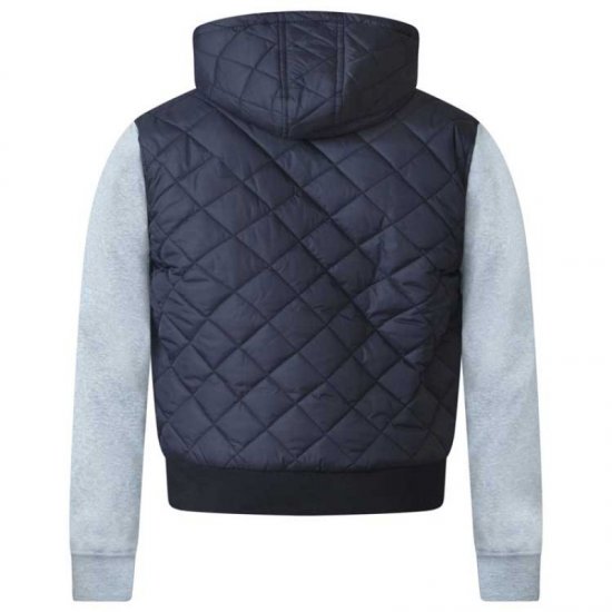 D555 Willie Hooded Quilted Jacket with Fleece sleeves - Jakker - Jakker i store størrelser, 2XL- 12XL
