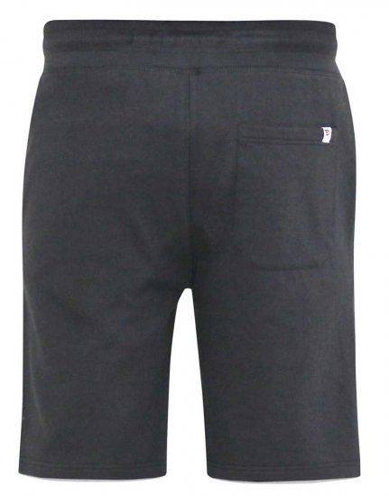 D555 STEFAN1 Elasticated Waist Loop Back Shorts Black - Joggingbukser og shorts - Sweatpants og Sweatshorts 2XL-12XL