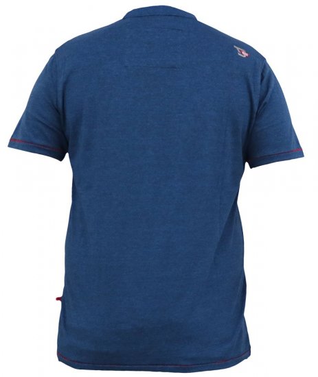 D555 BRADFORD Skeleton Biker Printed T-Shirt Navy - T-shirts - T-shirts i store størrelser - 2XL-14XL