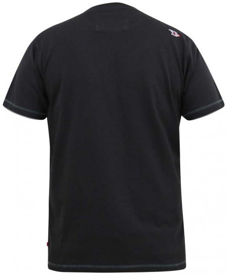 D555 CORTEX California Snake Printed Crew Neck T-Shirt Washed Black - T-shirts - T-shirts i store størrelser - 2XL-14XL