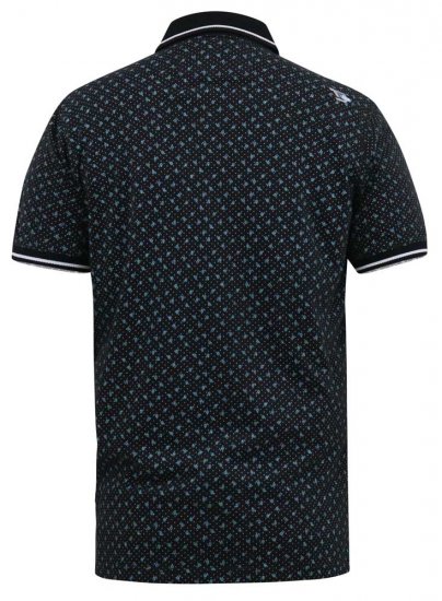 D555 WILSON AO Printed Polo Shirt Black - Polotrøjer - Polotrøjer 2XL-8XL