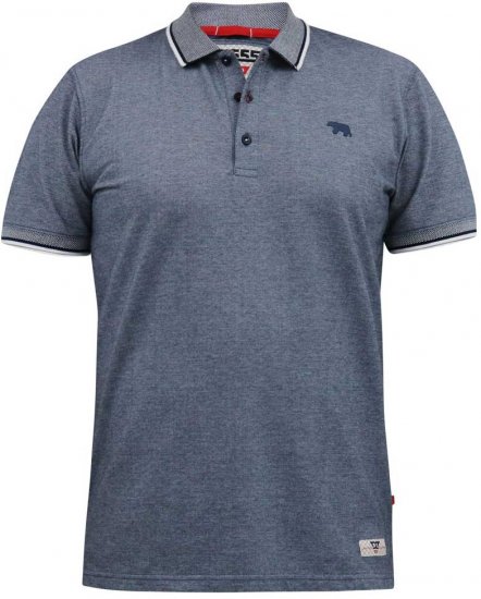 D555 GIBRALTAR Pique Polo Blue - Polotrøjer - Polotrøjer 2XL-8XL
