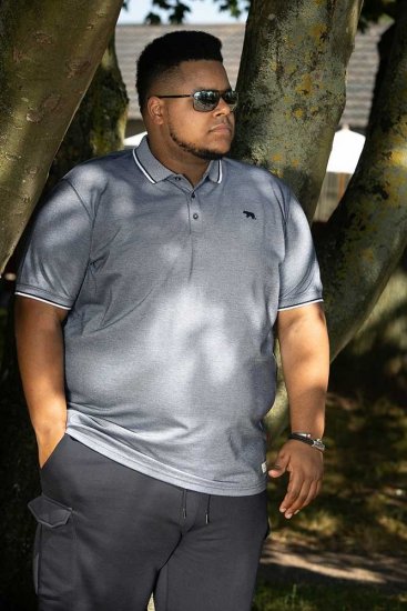 D555 GIBRALTAR Pique Polo Blue - Polotrøjer - Polotrøjer 2XL-8XL