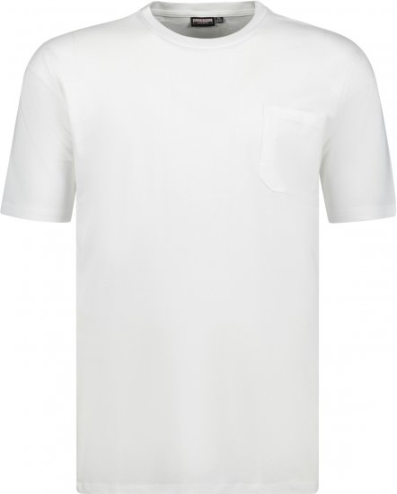 Adamo Kody Regular fit T-shirt with Pocket White - T-shirts - T-shirts i store størrelser - 2XL-14XL