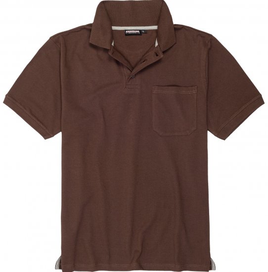 Adamo Klaas Regular fit Polo Shirt with Pocket Braun - Polotrøjer - Polotrøjer 2XL-8XL
