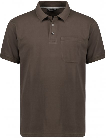 Adamo Klaas Regular fit Polo Shirt with Pocket Braun - Polotrøjer - Polotrøjer 2XL-8XL