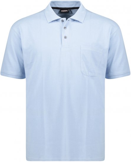 Adamo Klaas Regular fit Polo Shirt with Pocket Light Blue - Polotrøjer - Polotrøjer 2XL-8XL