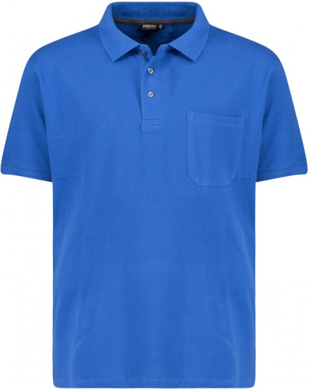 Adamo Klaas Regular fit Polo Shirt with Pocket Azur Blue - Polotrøjer - Polotrøjer 2XL-8XL