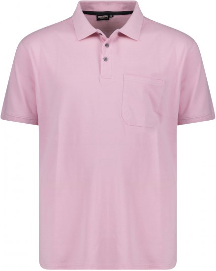 Adamo Klaas Regular fit Polo Shirt with Pocket Pink - Polotrøjer - Polotrøjer 2XL-8XL