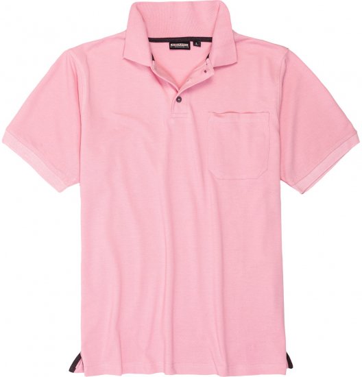 Adamo Klaas Regular fit Polo Shirt with Pocket Pink - Polotrøjer - Polotrøjer 2XL-8XL