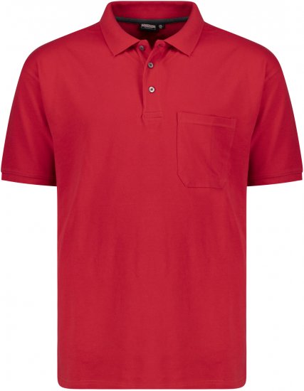 Adamo Klaas Regular fit Polo Shirt with Pocket Red - Polotrøjer - Polotrøjer 2XL-8XL