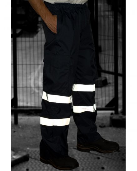 Leo Appledore Cargo Rain pants Navy - Arbejdstøj - Arbejdstøj i store størrelser