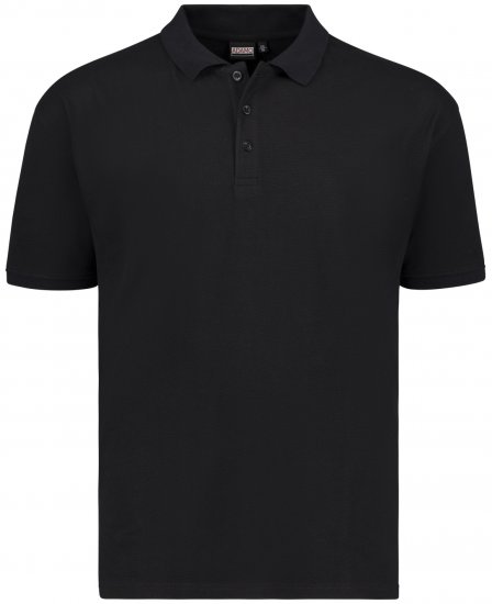Adamo Stephan Waffelpique Poloshirt Black - Polotrøjer - Polotrøjer 2XL-8XL