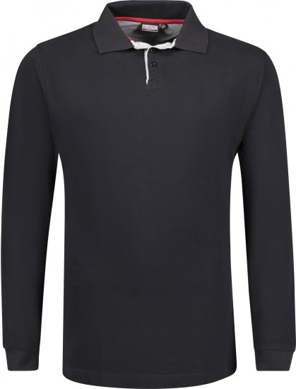 Adamo Peter Comfort fit Long sleeve Polo Black - Polotrøjer - Polotrøjer 2XL-8XL