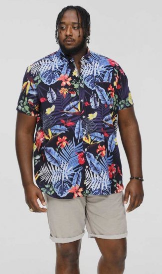 D555 TOBY Multi Colour Hawaiian AO Print Shirt - Skjorter - Skjorter til store mænd 2XL- 8XL
