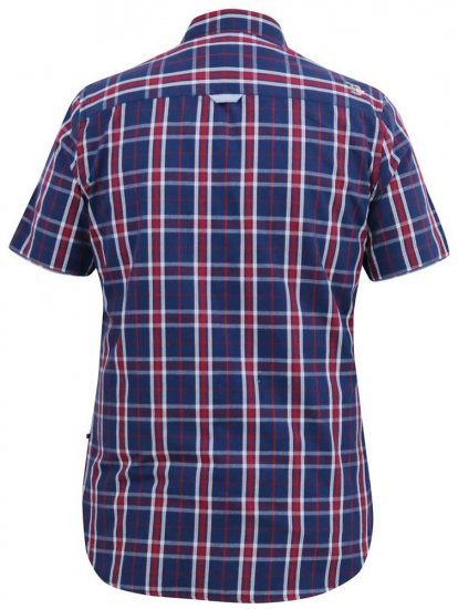 D555 ROYSTON S/S Shirt Navy - Skjorter - Skjorter til store mænd 2XL- 8XL