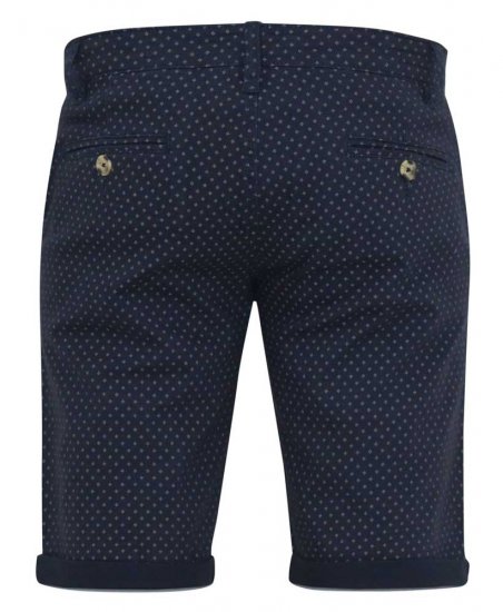 D555 DUDLEY AO Printed Stretch Chino Shorts Navy - Shorts - Shorts i store størrelser - W40-W60