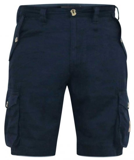 D555 RODNEY Cotton Cargo Shorts Navy - Shorts - Shorts i store størrelser - W40-W60